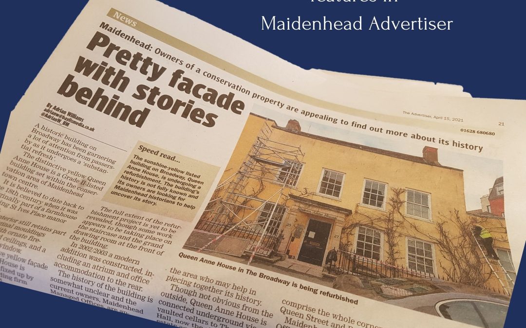Queen Anne House featured in The Maidenhead Advertiser